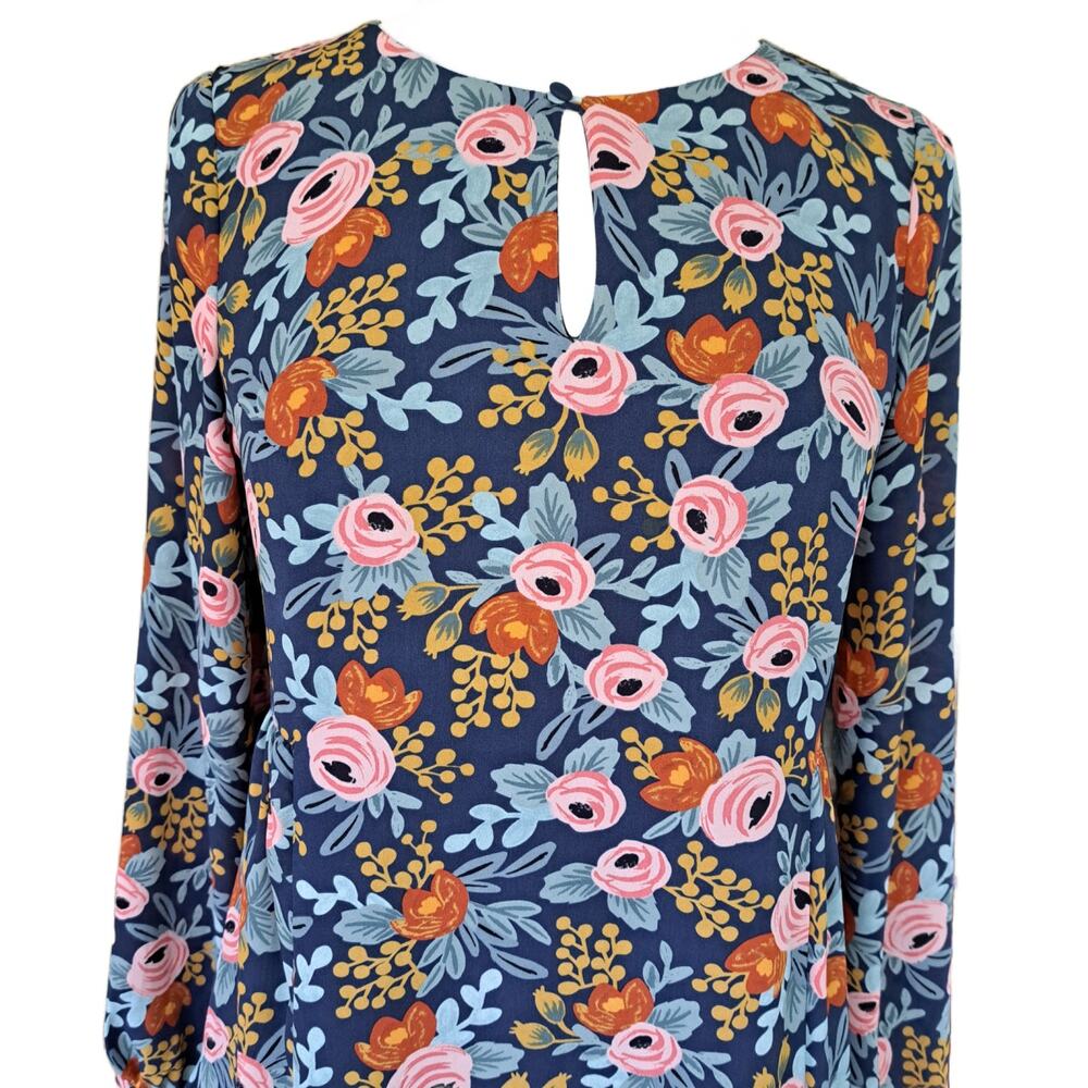 Anthropologie Rifle Paper Co. Efflorescence Floral Swing Dress XS - Picture 3 of 11
